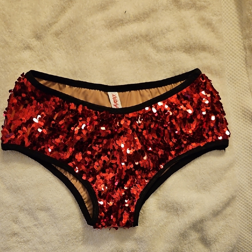 Red Sequin Hotpants (with lining)